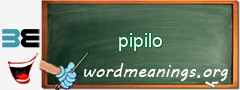 WordMeaning blackboard for pipilo